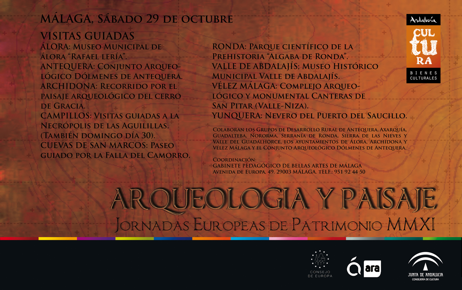 La arqueologa y el paisaje, protagonistas de las jornadas europeas de patrimonio en la provincia de Mlaga 